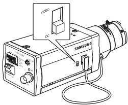 SAMSUNG SCC-B2013P - Setting the ALC lens selection switch - 1