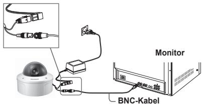 SAMSUNG SCC-B5392P - Anschluss der Kabel: - 1