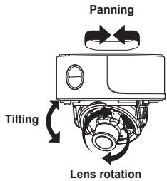 SAMSUNG SCC-B5392P - Adjusting the camera direction - 1