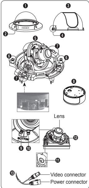 SAMSUNG SCC-B5392P - Your camera has the following components: - 1
