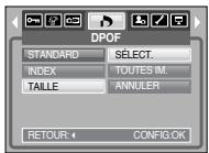 SAMSUNG KENOX X700 - DPOF : Taille de l'impression - 1