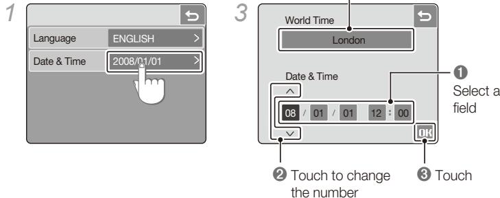 SAMSUNG NV100HD - Set the date and time - 1