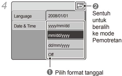 SAMSUNG NV100HD - Atur tanggal dan waktu - 4
