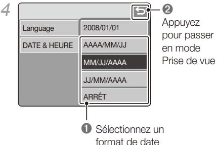 SAMSUNG NV100HD - Réglage de la date et de l'heure - 4