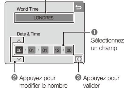 SAMSUNG NV100HD - Réglage de la date et de l'heure - 3