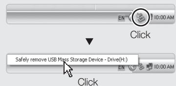 SAMSUNG NV100HD - To disconnect safely (for Windows XP) - 1