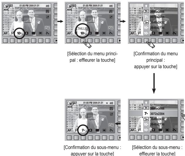 SAMSUNG NV24HD - Lorsque vous utilisez l'appareil photo pour la première fois : Touche intelligente - 1