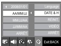 SAMSUNG NV24HD - Paramétrage de la date, de l'heure et du type de la date - 1