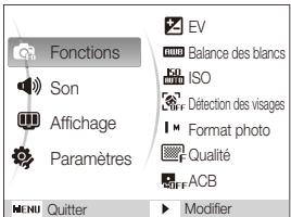 SAMSUNG PL10 - Ex. : sélection de l'option de balance des blancs en mode P - 1