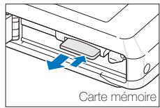 SAMSUNG ST-550 PURPLE - Retrait de la batterie et de la carte mémoire - 1