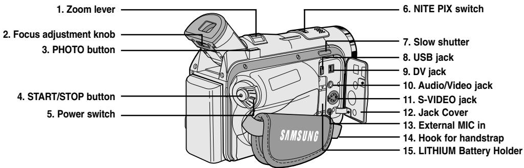 SAMSUNG SC-D103 - Vue de droite et du dessus - 1