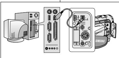 SAMSUNG SC-D103 - Enregistrement avec un cable de connexion DV - 1