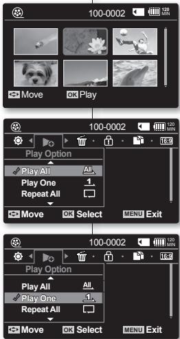 SAMSUNG SC-MX10P - Réglage de l'option PLAY - 1