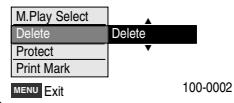 SAMSUNG VP-D351 - Menu rapide : Suppression - 2
