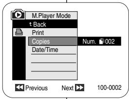 SAMSUNG VP-D352 - Paramétrage du nombre d'impressions - 2