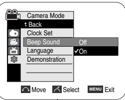 SAMSUNG VP-D352 - Réglage du signal sonore - 3