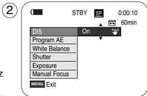 SAMSUNG VP-D352 - Menu rapide: Stabilisateur d'image numérique (DIS) - 2