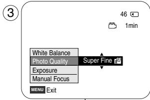 SAMSUNG VP-D352 - Uso del menu rapido: Photo Quality - 2