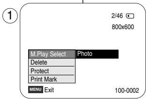 SAMSUNG VP-D352 - Menu rapide : Protection - 1