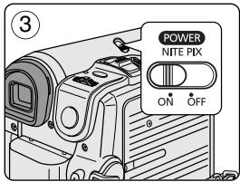 SAMSUNG VP-D352 - Bouton Nite Pix (prise de vue dans le noir) - 2