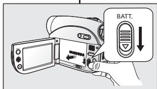 SAMSUNG VP-DX1000 - Chargement du bloc-piles - 5