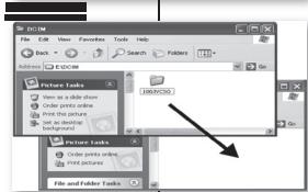 SAMSUNG VP-DX1000 - Zgradba map in datotek na pomnilniński cartici - 2