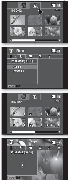 SAMSUNG VP-DX1000 - PARAMETRES D'IMPRESSION DPOF - 2