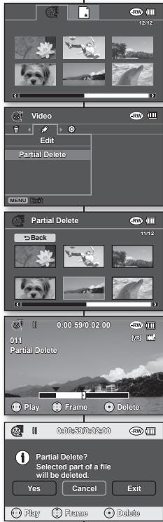 SAMSUNG VP-DX1000 - BRISANJE RAZDELKA VIDEA (DELNO BRISANJE) - 2