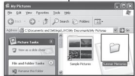 SAMSUNG VP-DX1000 - Zgradba map in datotek na pomnilniński cartici - 1
