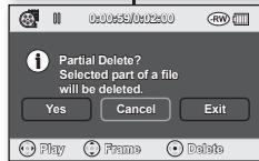 SAMSUNG VP-DX1000 - Suppression d'une partie d'image video dans une liste de lecture - 6