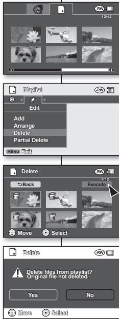SAMSUNG VP-DX1000 - Suppression d'image video d'une liste de lecture - 1