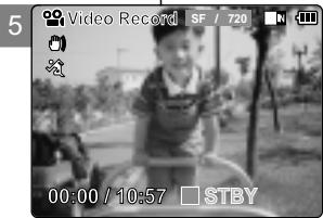 5 Video Record SF / 720 N 00:00 / 10:57 STBY