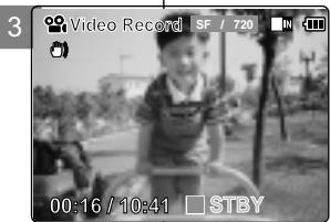 3 Video Record SF / 720 IN III 00:16 / 10:41 STBY
