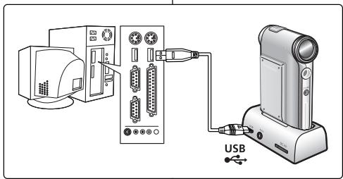 SAMSUNG VP-X110L - Raccordement du CAMESCOPE à un ordinateur à l'aide du câble USB - 1