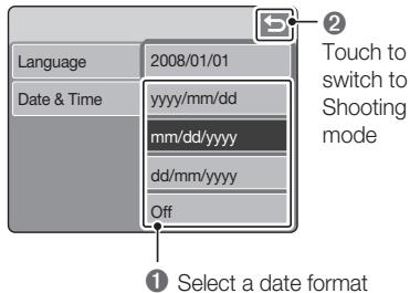 SAMSUNG NV100 - Set the date and time - 4