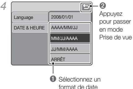 SAMSUNG NV100 - Réglage de la date et de l'heure - 4