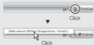 SAMSUNG NV100 - To disconnect safely (for Windows XP) - 1