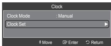 SAMSUNG LE40A626A3M - Option 1: Setting the Clock Manually - 4
