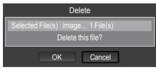 SAMSUNG LE40A626A3M - Deleting the Photo file - 2