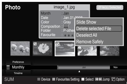 SAMSUNG LE40A626A3M - Deleting Multiple Photos - 1