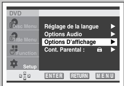 SAMSUNG UW-28J10VD - Configuration de Options d'affichage - 1