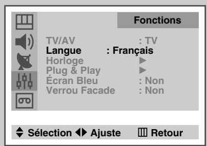 SAMSUNG UW-28J10VD - Choix de la langue - 1