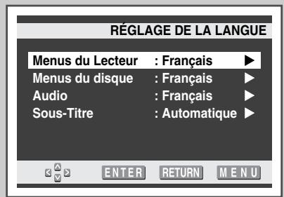 SAMSUNG UW-28J10VD - Configuration des fonctions de langue - 3