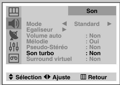 SAMSUNG UW-28J10VD - Paramètres de son supplémentaires - 4