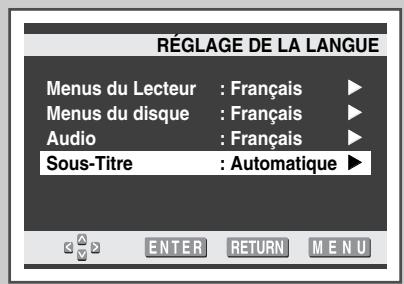 SAMSUNG UW-28J10VD - Configuration des fonctions de langue - 6