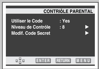 SAMSUNG UW-28J10VD - Configuration du contrôle parental - 3