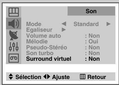 SAMSUNG UW-28J10VD - Paramètres de son supplémentaires - 5
