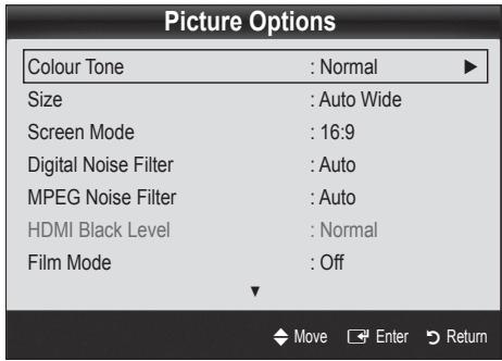 SAMSUNG UE-37C6000 - Picture Options - 2