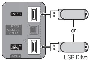 SAMSUNG UE-37C6000 - Connecting a USB Device - 1