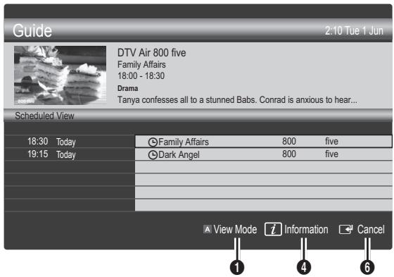 SAMSUNG UE-37C6000 - Using Scheduled View - 1